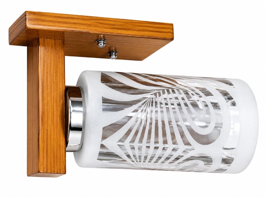 Geometric Frosted Cylinder Wall Sconce 2