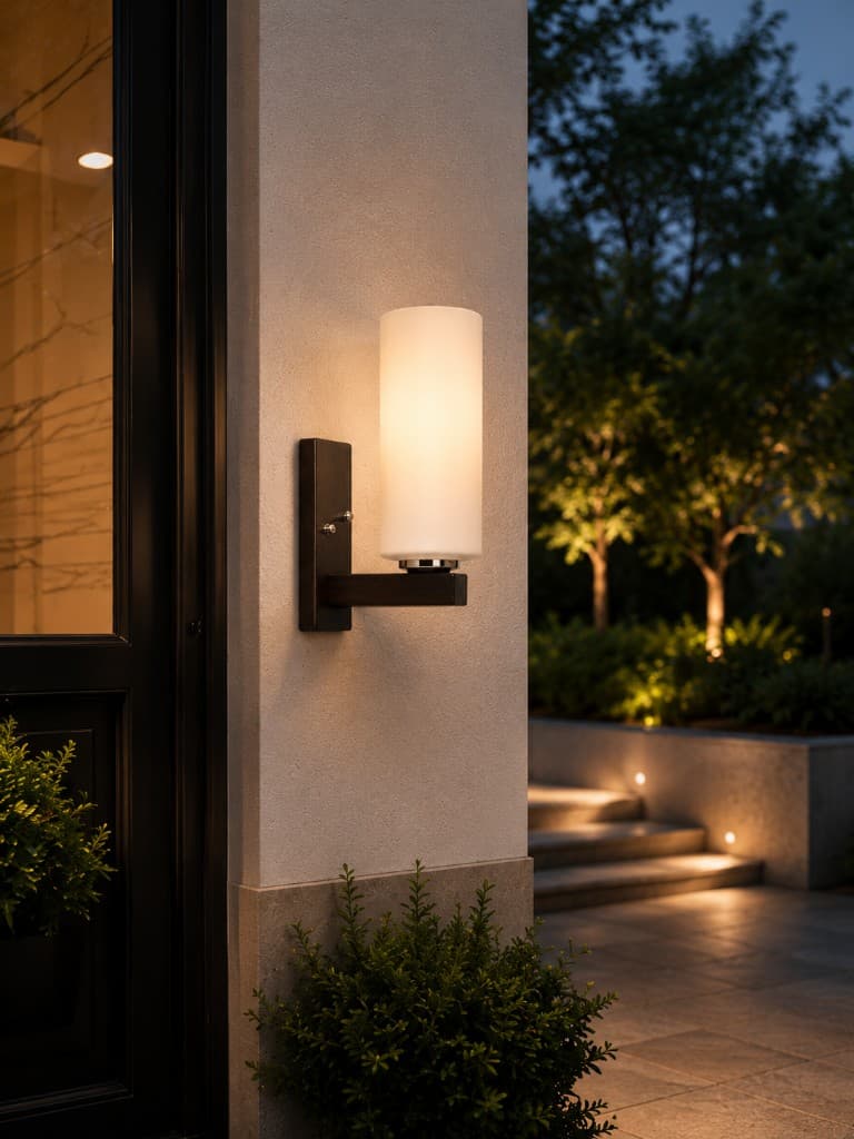 Minimalist Cylinder Frosted Glass Wood Wall Sconce